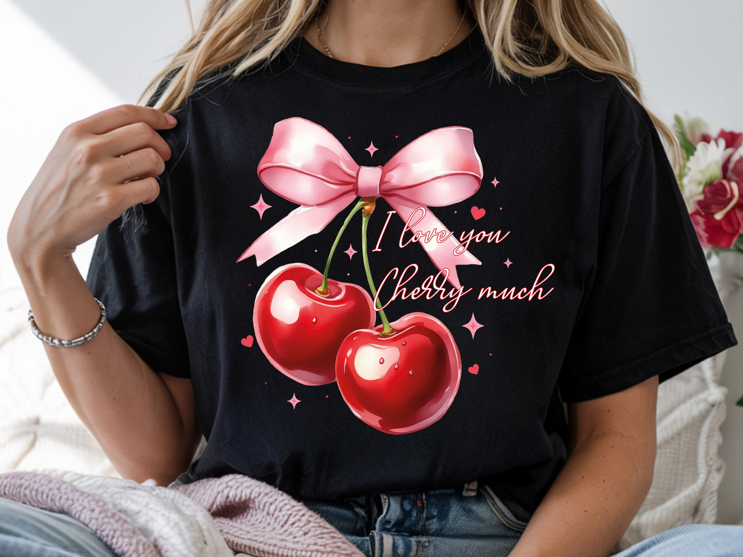 I Love You Cherry Much, Preppy Coquette Valentine PNG