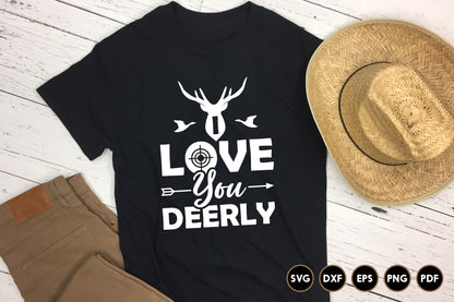 I Love You Deerly, Hunting SVG Design