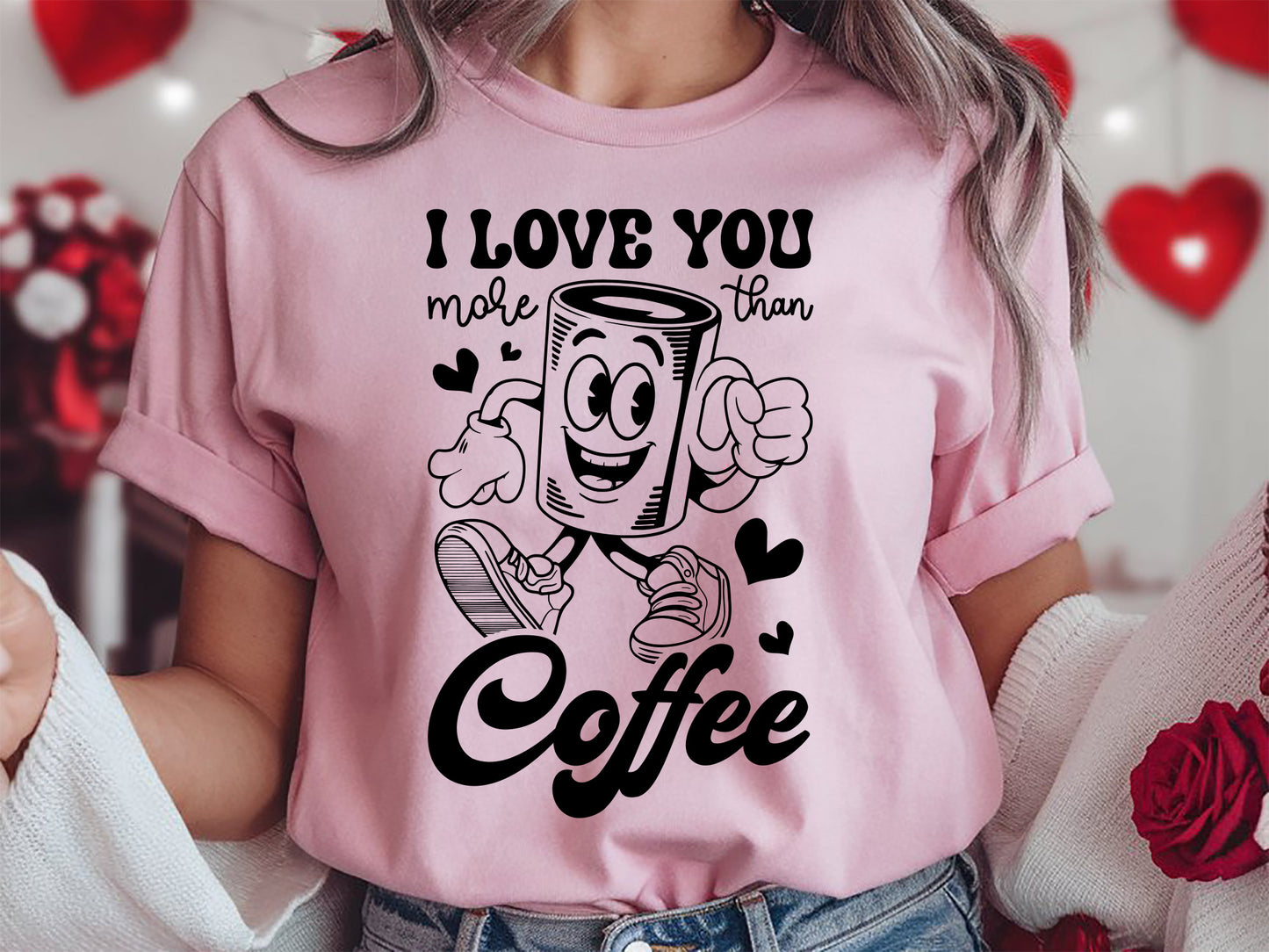 I Love You More Than Coffee - Retro Valentine SVG