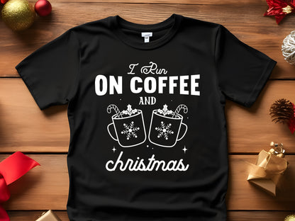 I Run On Coffee And Christmas Cheer Svg Png