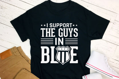 I Support the Guys in Blue, Police SVG Vector