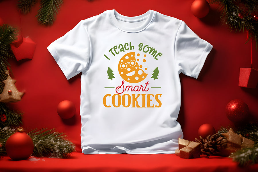 I Teach Some Smart Cookies, Teacher Christmas Shirt SVG