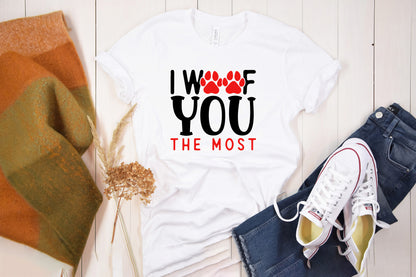 I Woof You the Most - Dog Valentines SVG