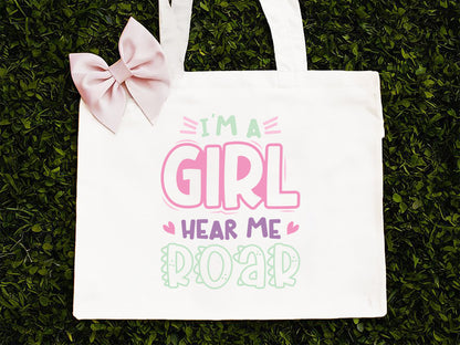 I'm A Girl Hear Me Roar Quote SVG Graphic