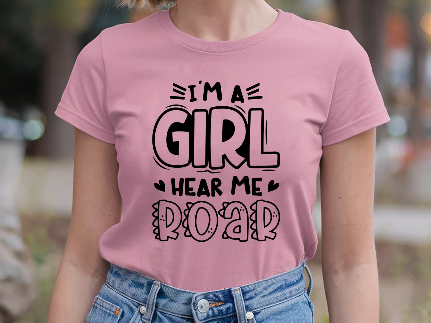 I'm A Girl Hear Me Roar Quote SVG Graphic