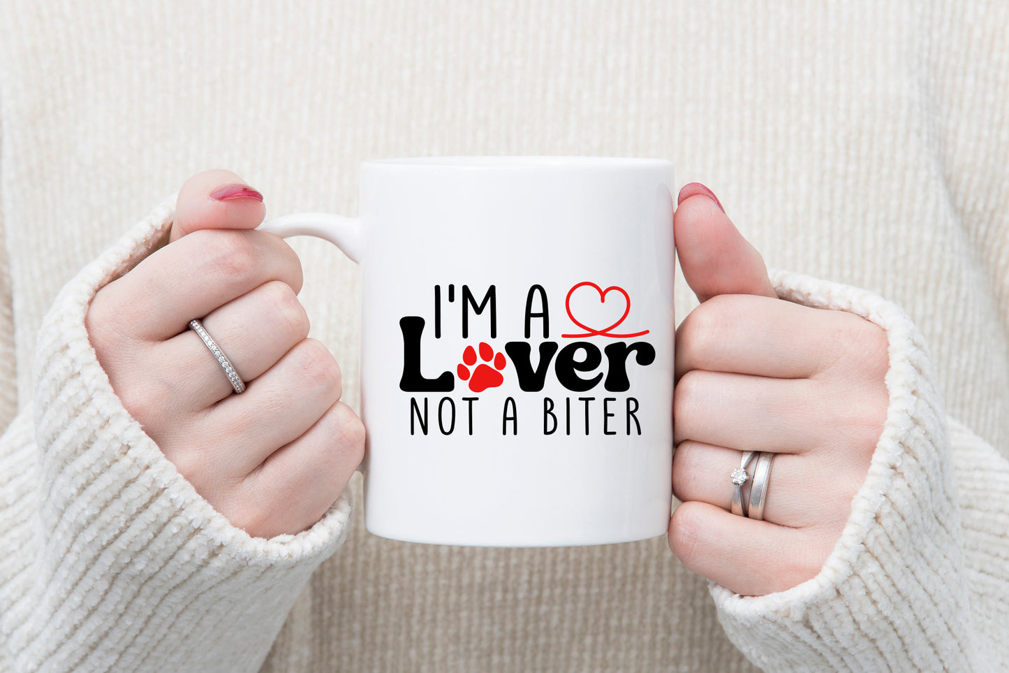 I'm A Lover Not A Bitter - Valentine Dog SVG Vector