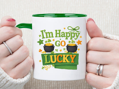 I'm Happy Go Lucky, St Patrick's Day Faux Yarn PNG