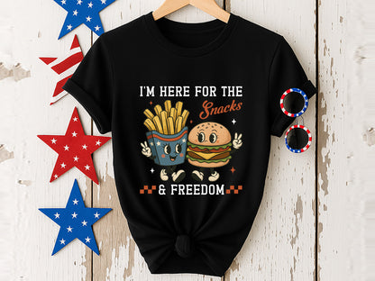 I'm Here for the Snacks and Freedom, 4th of July PNG Funny