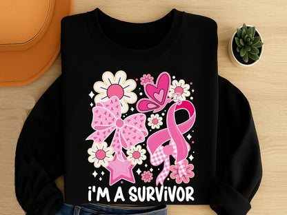 I'm a Survivor, Breast Cancer Preppy Sublimation