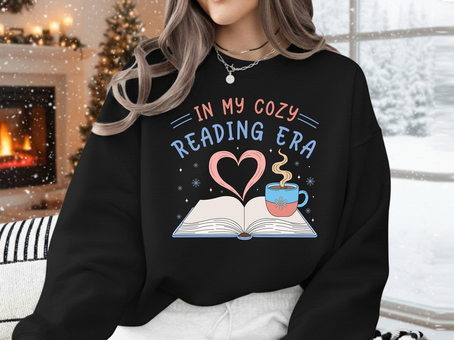 In My Cozy Reading Era, Funny Bookish Winter Sublimation