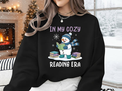 In My Cozy Reading Era, Snowman Bookish Winter Sublimation