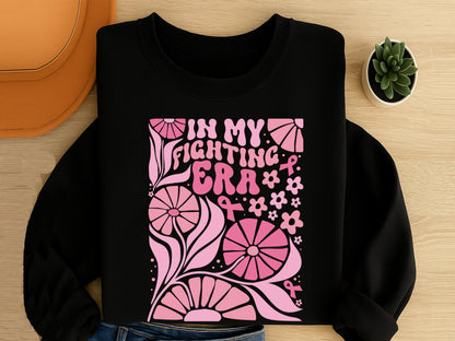 In My Fighting Era, Cute Floral Breast Cancer SVG