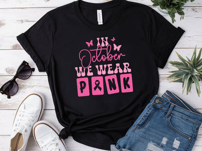 In October We Wear Pink - Breast Cancer SVG File