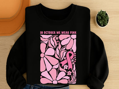 In October We Wear Pink, Breast Cancer SVG Flower