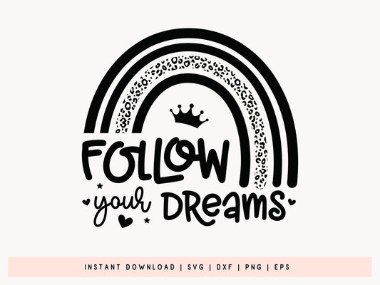 Inspirational Black Girl SVG - Follow Your Dreams