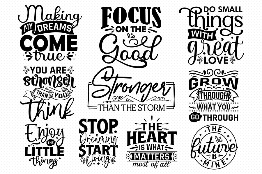 Inspirational Quotes SVG Bundle