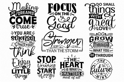 Inspirational Quotes SVG Bundle