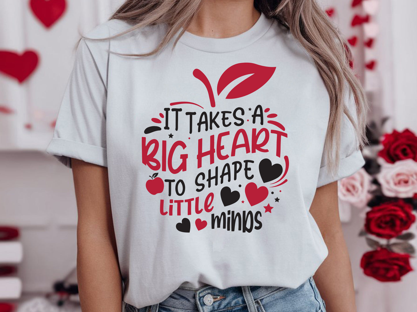 It Takes a Big Heart - Valentine Teacher SVG