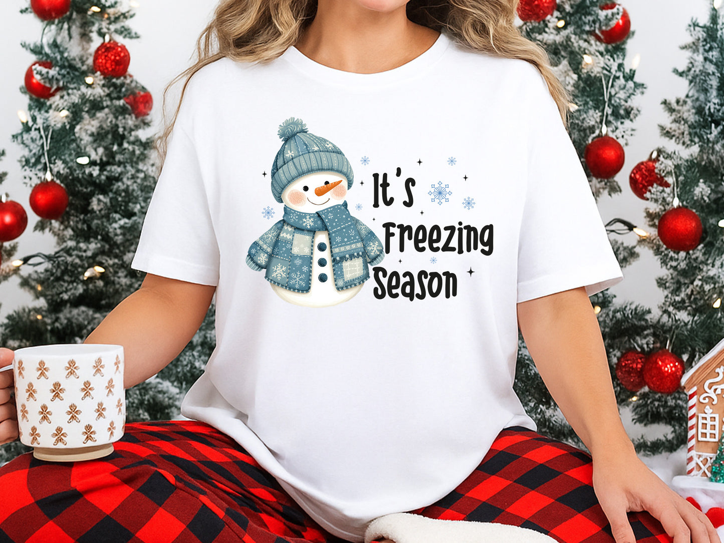 It's Freezing Season, Snowman Christmas PNG