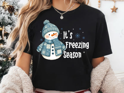 It's Freezing Season, Snowman Christmas PNG