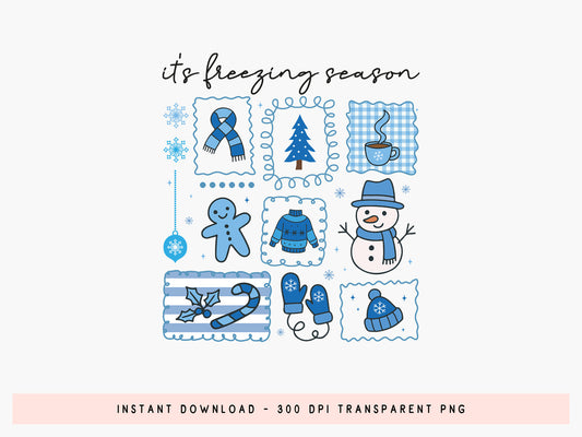 It's Freezing Season, Snowman Christmas Sublimation