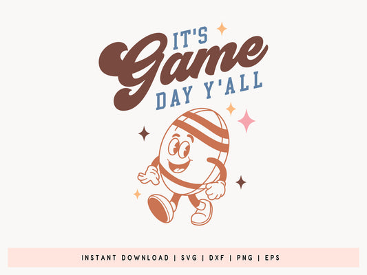 It's Game Day Y'all - Retro Football SVG Craft