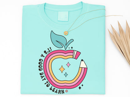 It's a Good Day to Learn, Cute Groovy Teacher Sublimation