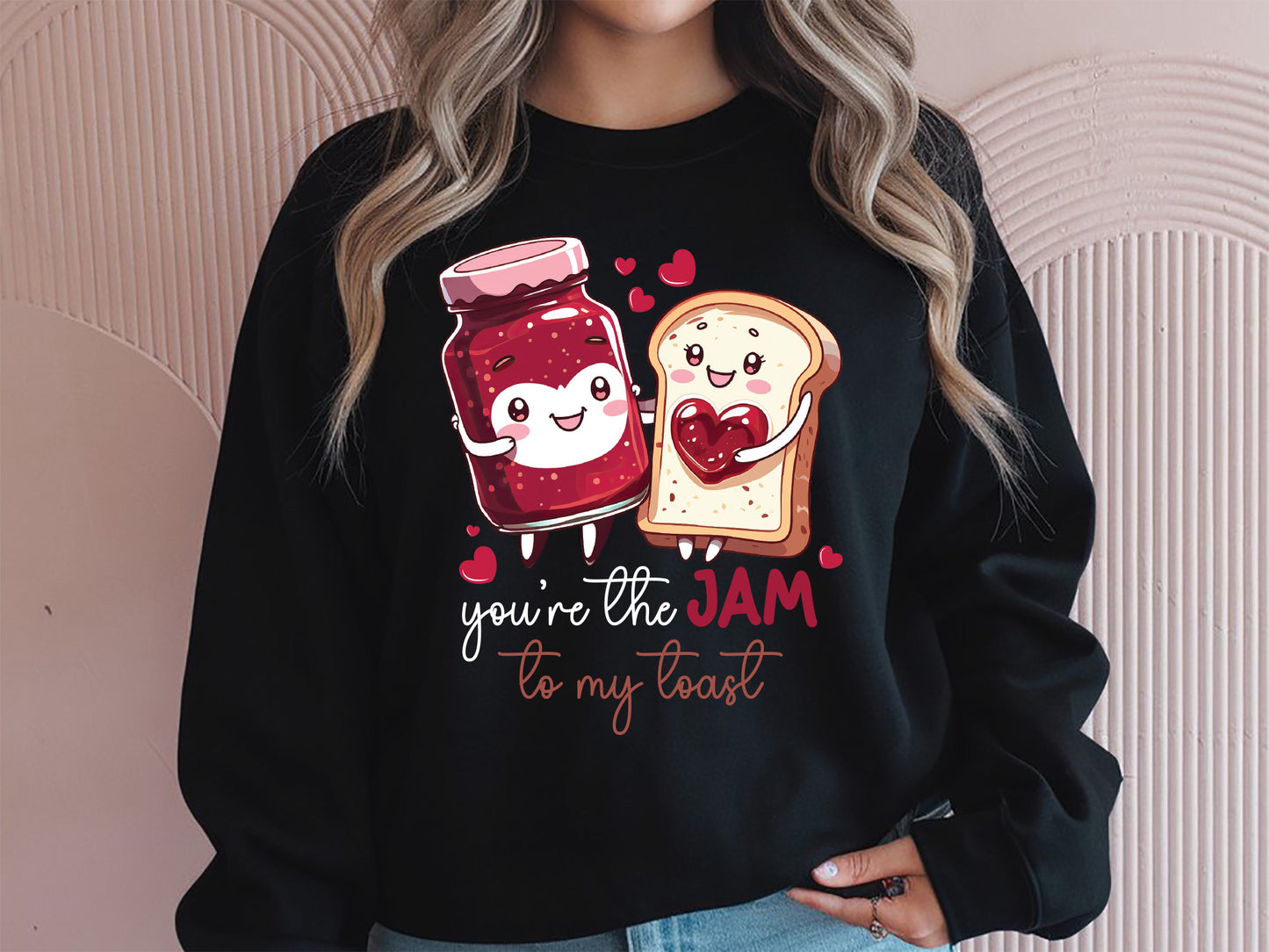 Jam to My Toast Funny Valentines Food Sublimation Design