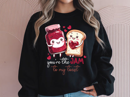 Jam to My Toast Funny Valentines Food Sublimation Design