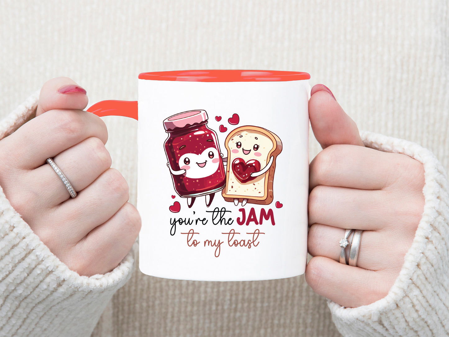 Jam to My Toast Funny Valentines Food Sublimation Design