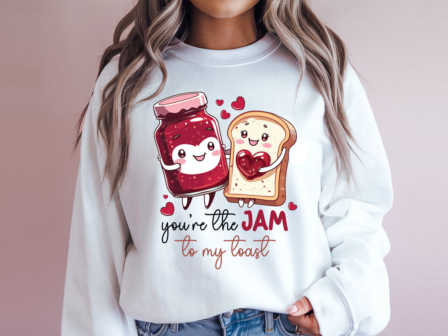 Jam to My Toast Funny Valentines Food Sublimation Design