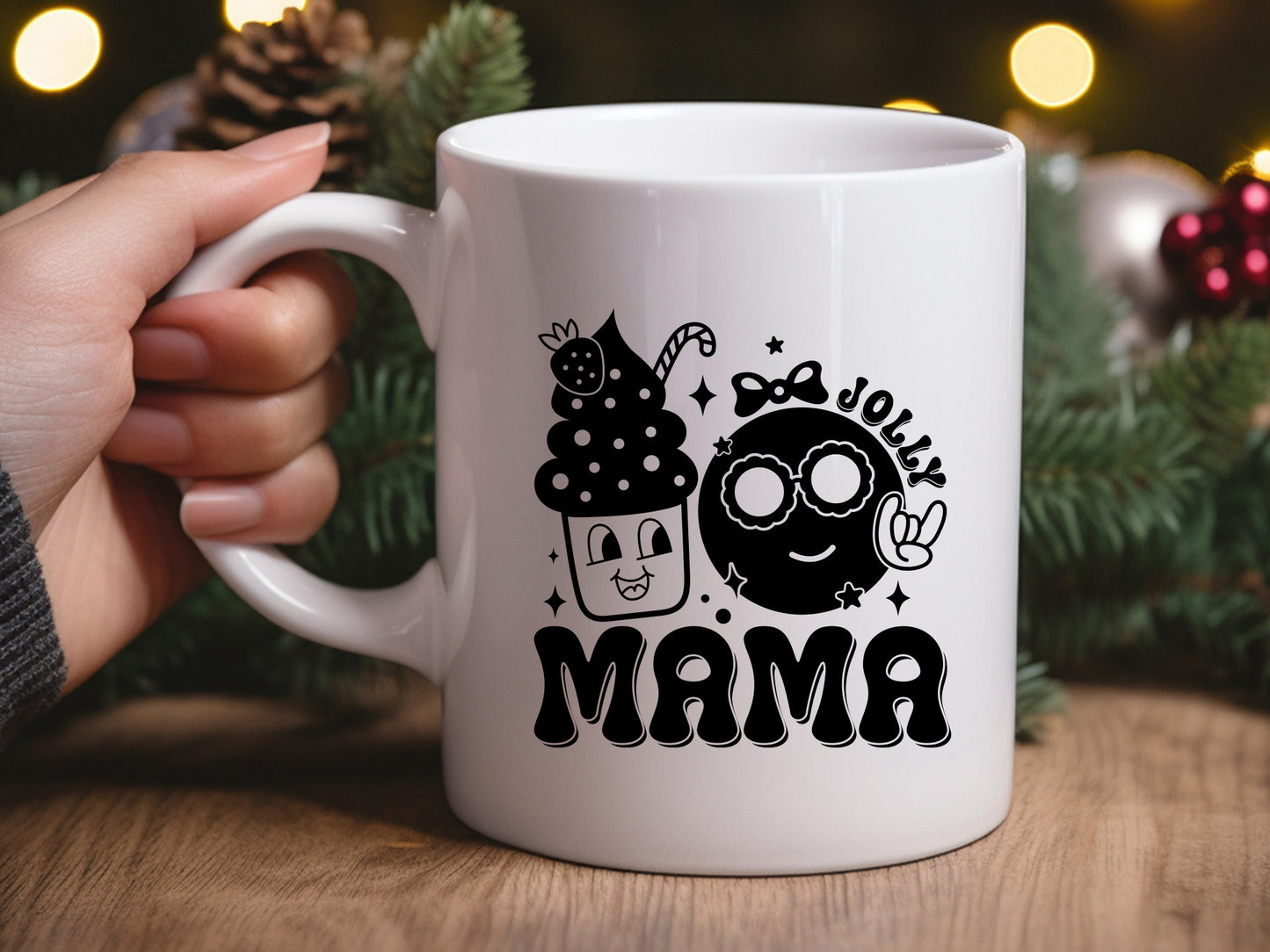 Jolly Mama - Retro Christmas SVG Design