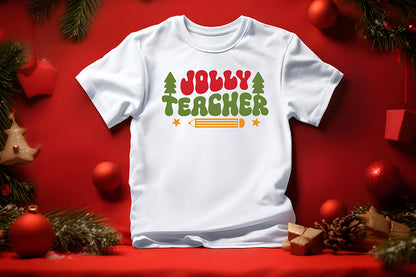 Jolly Teacher Cut File | SVG Christmas Shirts