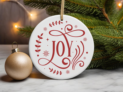 Joy - Christmas Ornament SVG Cut File