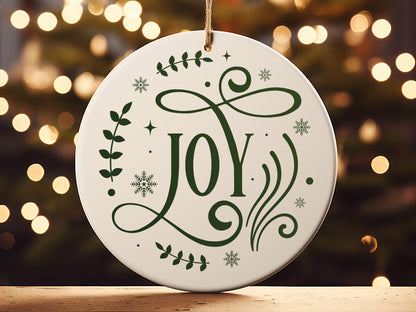 Joy - Christmas Ornament SVG Cut File