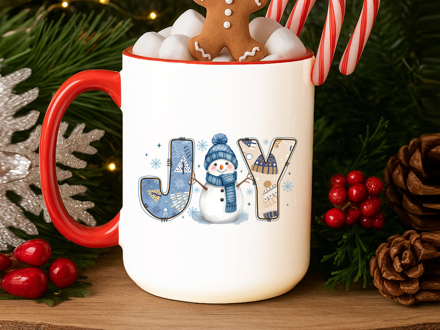 Joy, Christmas Snowman Sublimation Design