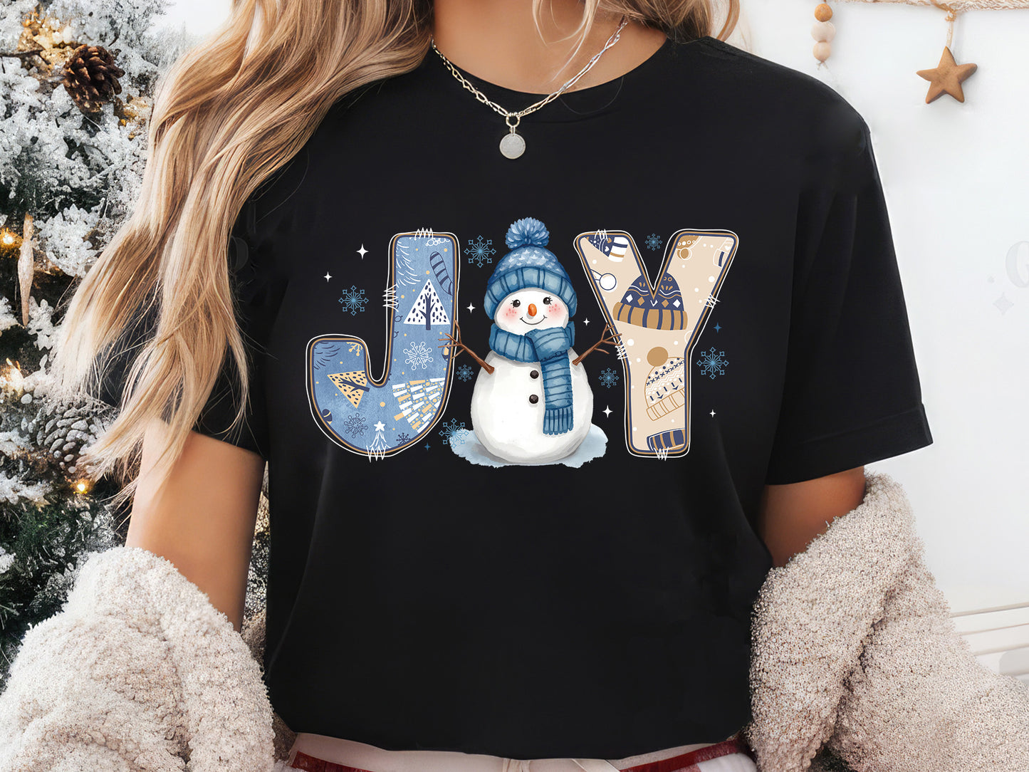 Joy, Christmas Snowman Sublimation Design