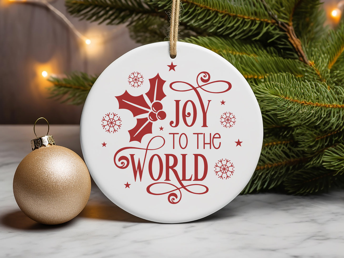 Joy to the World - Funny Christmas Ornament SVG