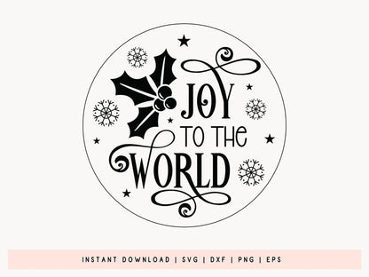 Joy to the World - Funny Christmas Ornament SVG