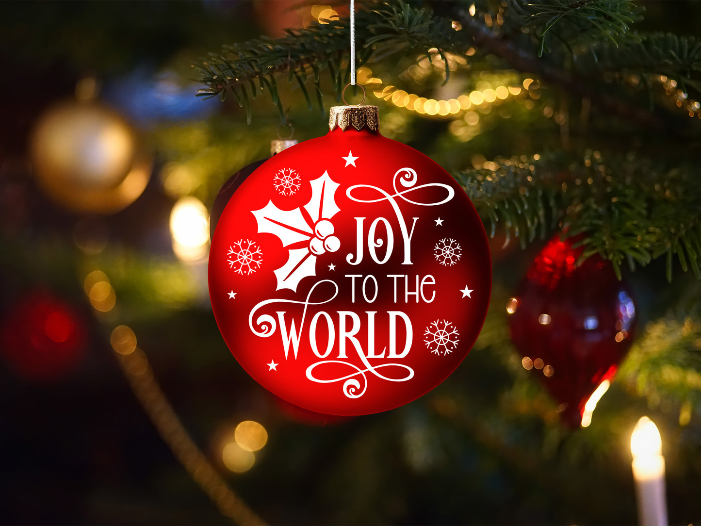 Joy to the World - Funny Christmas Ornament SVG