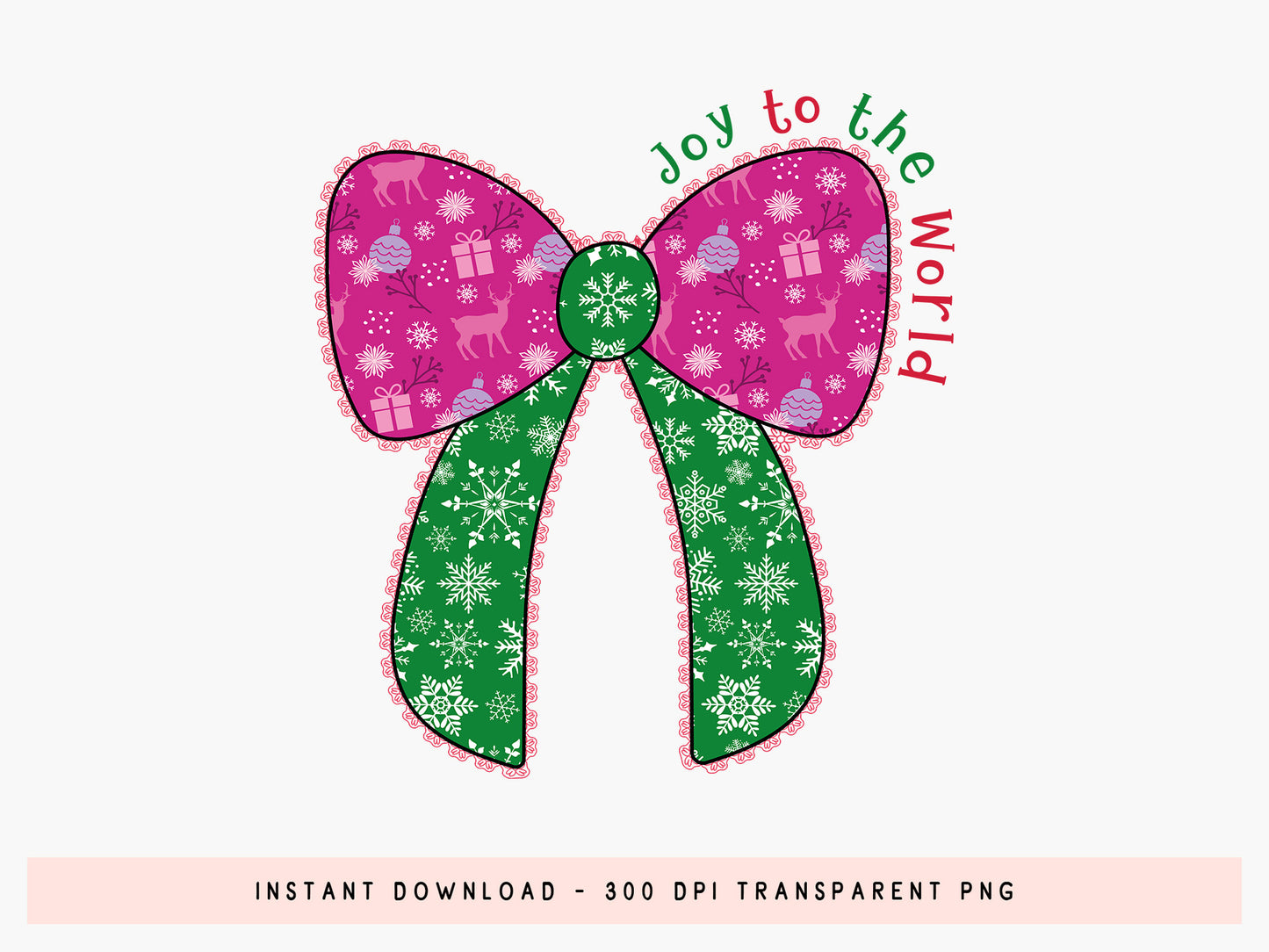 Joy to the World, Christmas Coquette Sublimation