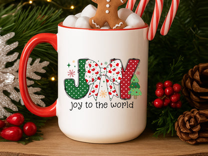 Joy to the World, Coquette Christmas PNG Design
