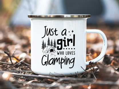 Just A Girl Who Loves Glamping, Camping SVG