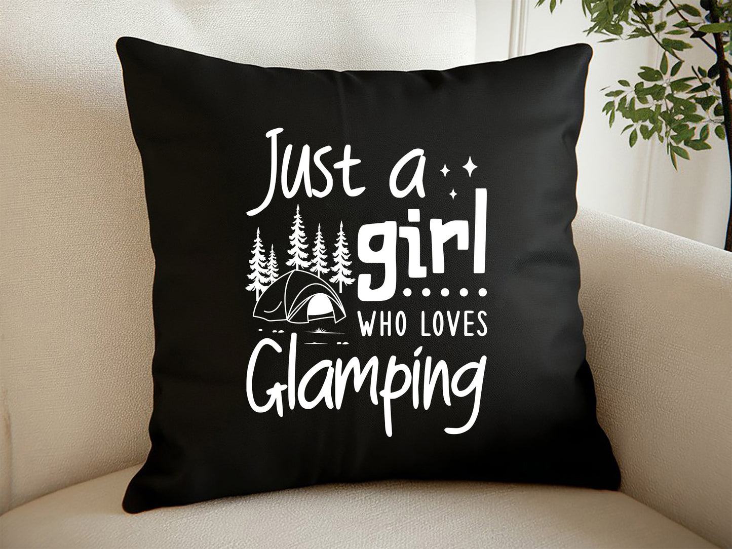 Just A Girl Who Loves Glamping, Camping SVG