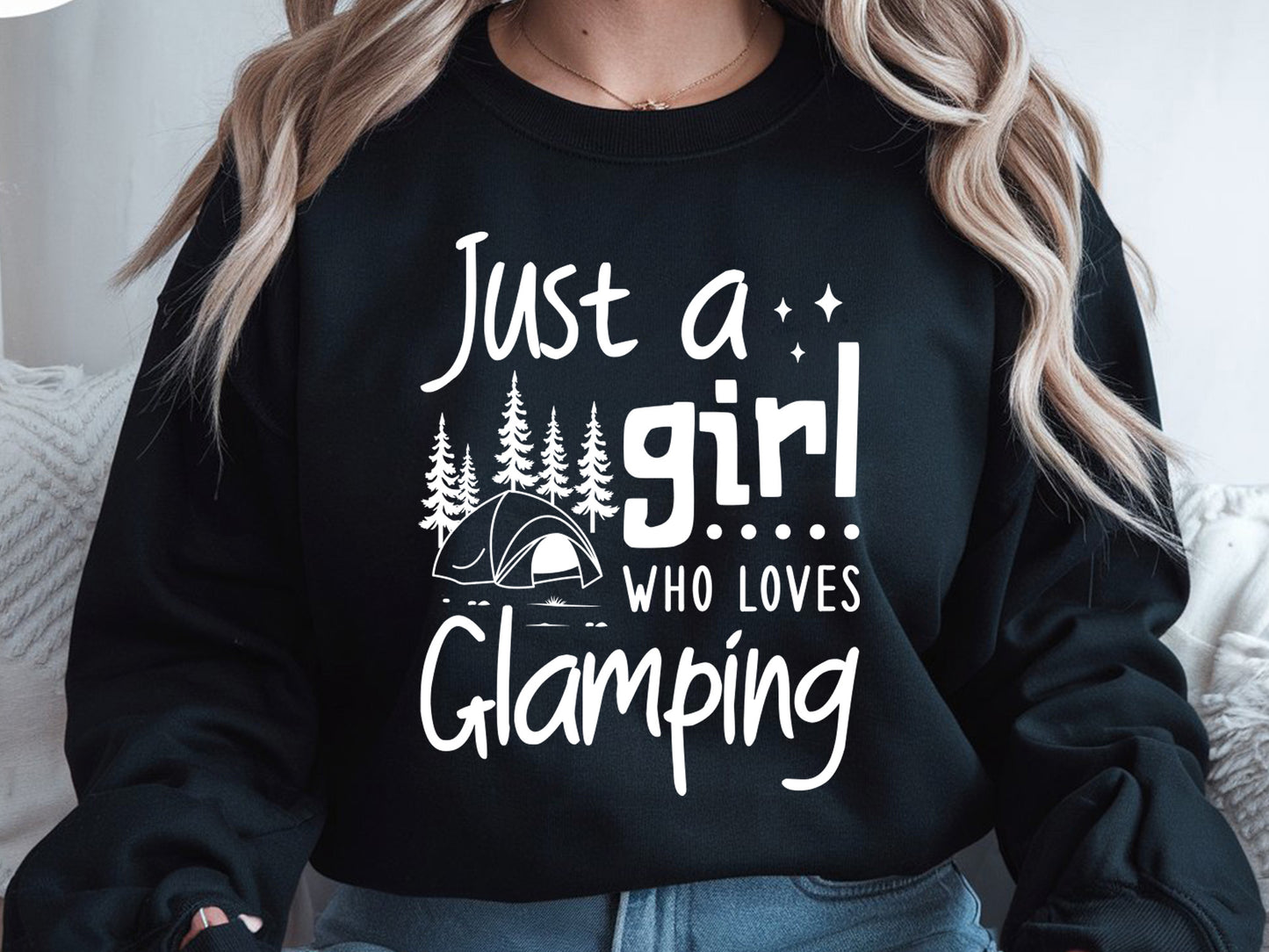 Just A Girl Who Loves Glamping, Camping SVG
