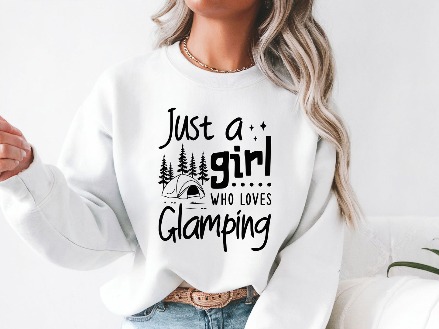 Just A Girl Who Loves Glamping, Camping SVG