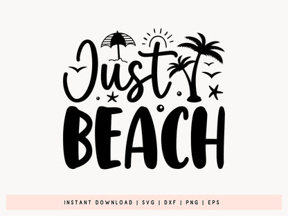 Just Beach SVG File for Cricut