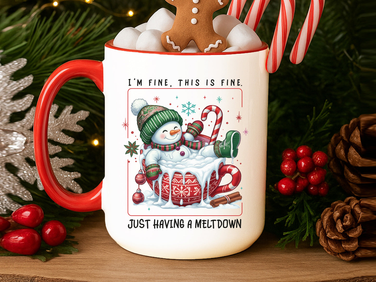 Just Having a Meltdown, Christmas Snowman PNG