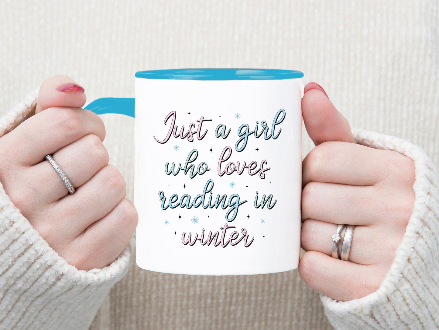Just a Girl Who Loves Reading in Winter Bookish PNG