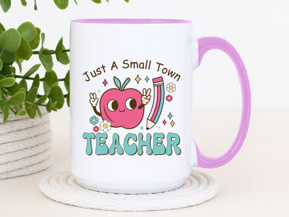 Just a Small Teacher Groovy Sublimation Print